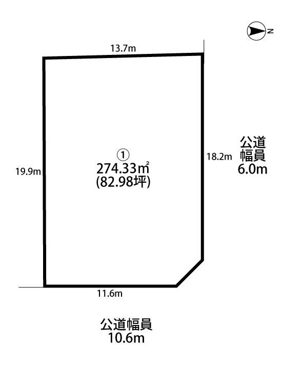 志摩市阿児町神明住宅用地の地形図