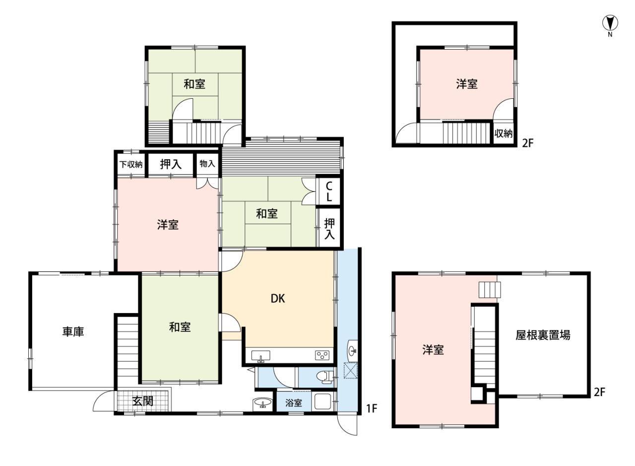 伊勢市浦口３丁目中古戸建の間取図